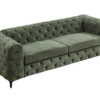 Sofa MODERN BAROCK 235 cm – 3-osobowa ciemnozielony 48517