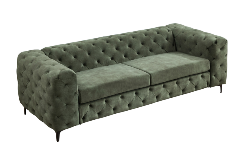 Sofa MODERN BAROCK 235 cm – 3-osobowa ciemnozielony 48517