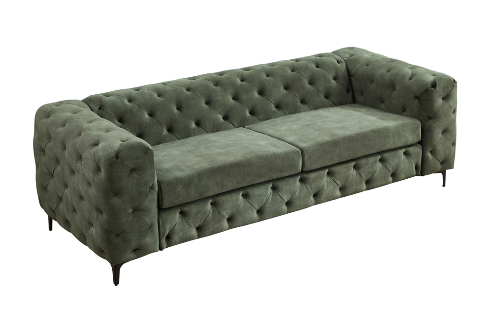 Sofa MODERN BAROCK 235 cm – 3-osobowa ciemnozielony 48517