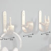 Wieszaki ścienne FINGERS – zestaw 3 szt. złote 40917