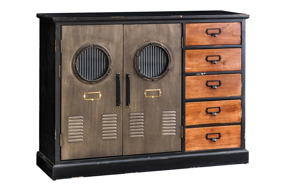 Komoda SECRETS 95 cm – vintage brąz, drewno sosnowe 48165