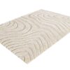 Dywan WAVE 170 × 240 cm – kremowy beż, miękki dywan z poliestru 43129