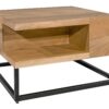 Stolik kawowy GIANT 60 cm – drewno mango kremowy beż 48649