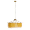 Lampa wisząca ROYAL 80 cm – mosiężno-złota, drobne metalowe łańcuszki 43760
