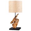 Lampa stołowa HYPNOTIC 58 cm – drewno teak, naturalny klosz 43603
