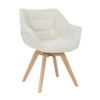 Krzesło obrotowe THE DUTCH COMFORT 180° Auto-Return – Bouclé Tweed beżowe 48832