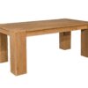 Stolik kawowy MAKASSAR 100 cm – drewno mango kremowy beż 48652
