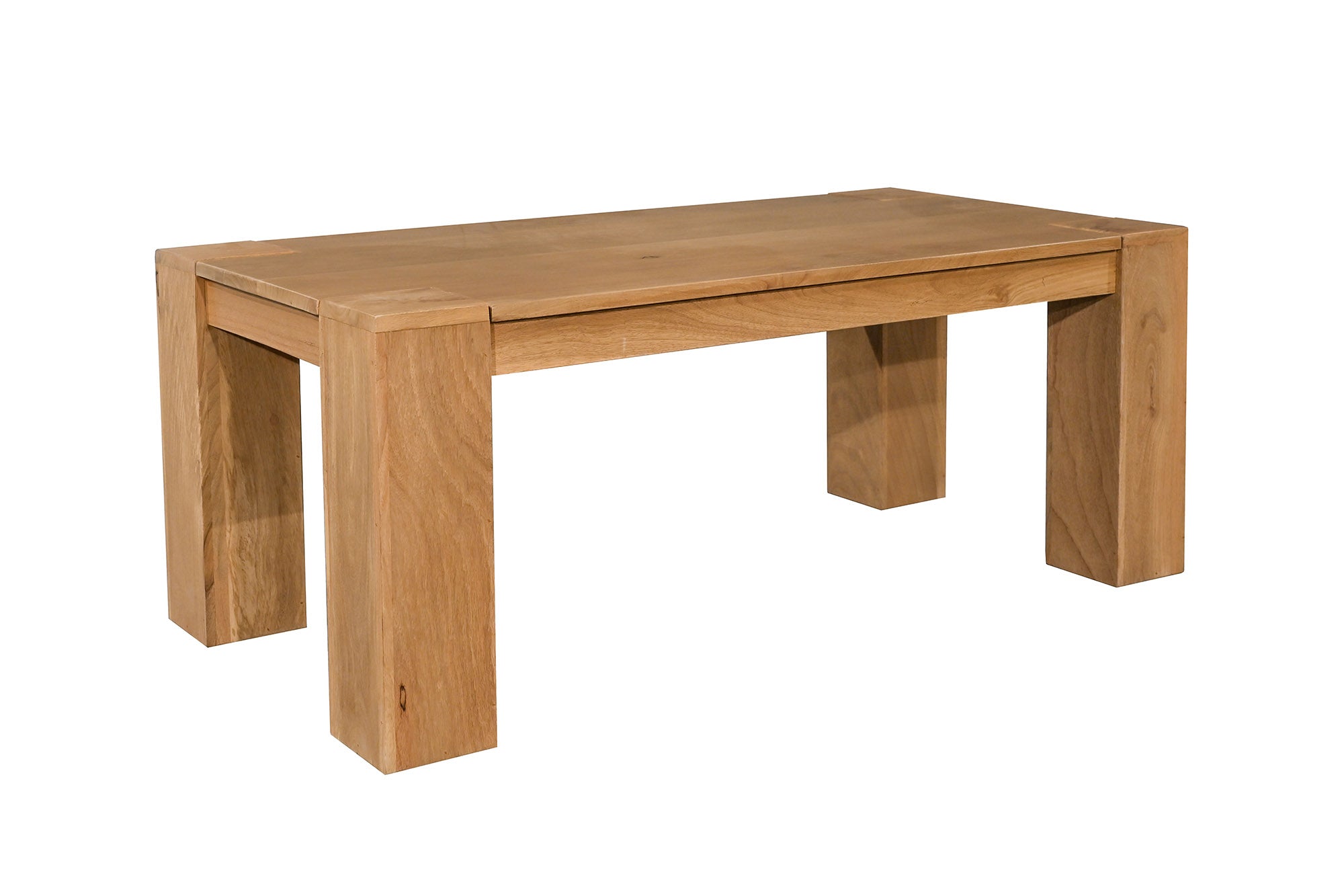 Stolik kawowy MAKASSAR 100 cm – drewno mango kremowy beż 48652