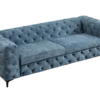 Sofa MODERN BAROCK 235 cm – 3-osobowa, aksamit petrol 48492