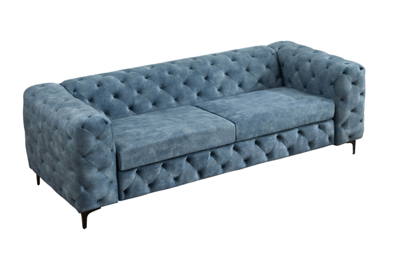 Sofa MODERN BAROCK 235 cm – 3-osobowa, aksamit petrol 48492