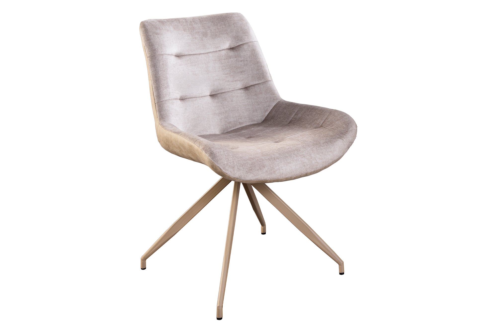 Krzesło DIVANI – styl retro, Velvet Microfibre Champagne Beige 48607
