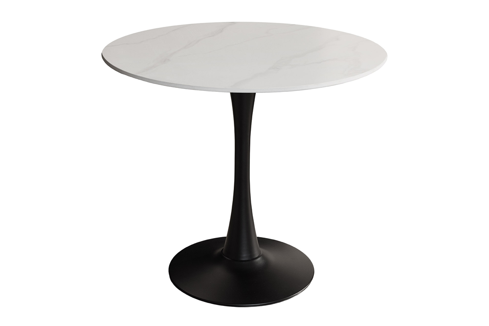 Stół bistro LYON 80 cm – okrągły, ceramika biała 46864