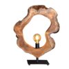 Lampa stołowa ORGANIC ARTWORK 55 cm – drewno teak, naturalno-czarna 44683