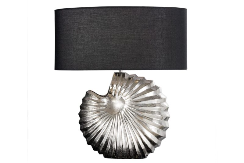 Lampa stołowa SHELL – srebrna podstawa, bez abażuru 42736
