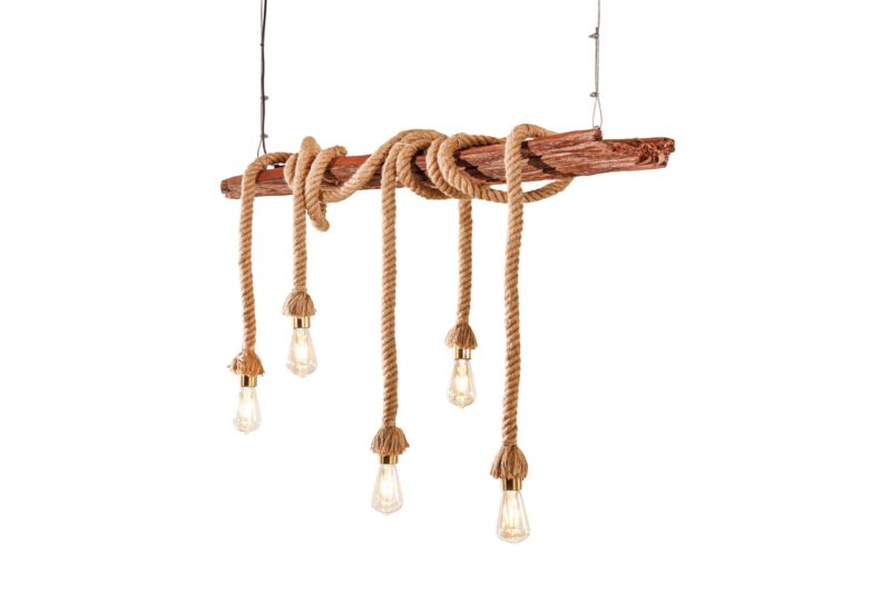 Lampa wisząca SEVEN SEAS 110 cm – recyklingowane drewno akacjowe, naturalna 44679