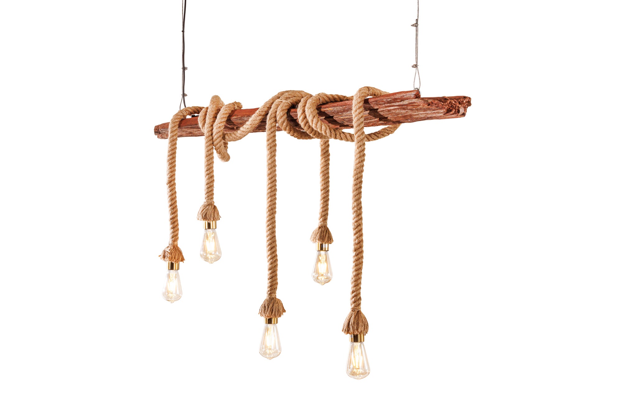 Lampa wisząca SEVEN SEAS 110 cm – recyklingowane drewno akacjowe, naturalna 44679