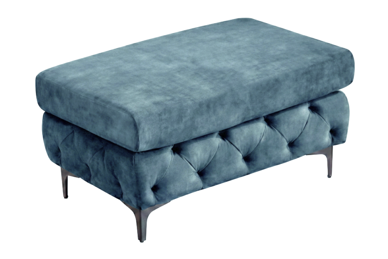 Podnóżek MODERN BAROCK 95 cm – aksamit petrol 48648
