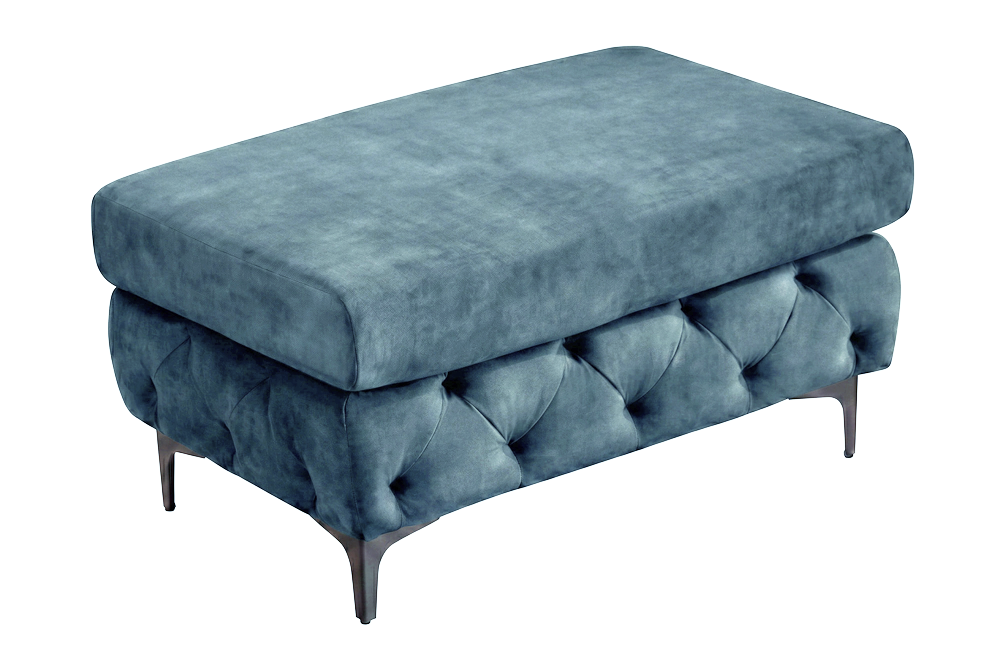 Podnóżek MODERN BAROCK 95 cm – aksamit petrol 48648
