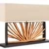 Lampa stołowa EUPHORIA 80 cm – drewno longan, beżowy klosz 44687