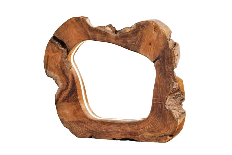 Lampa stołowa ORGANIC ARTWORK 45 cm – drewno teak, taśmy LED 44684