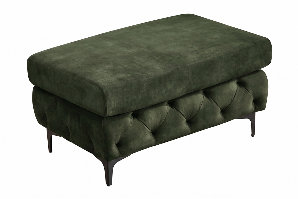 Podnóżek MODERN BAROCK 95 cm – aksamit ciemnozielony 48518