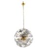 Lampa wisząca INFINITY HOME – szkło i stal, transparentno-złota 43773