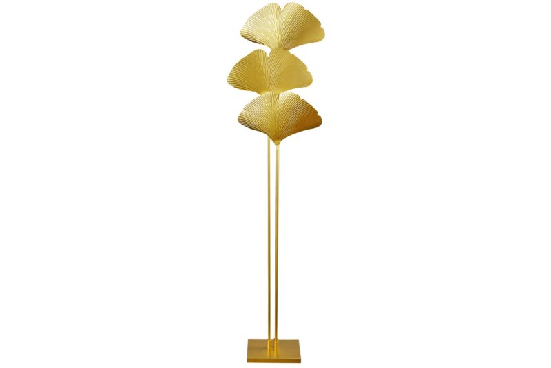 Lampa podłogowa GINKGO 160 cm – złota, metalowa 42690