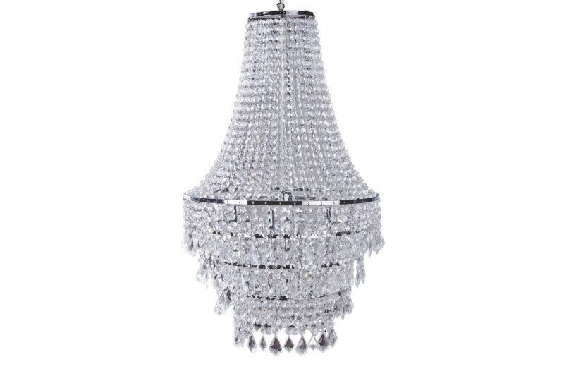 Żyrandol ROYAL XL 105 cm – transparentny, styl barokowy 6790