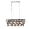 Lampa wisząca KRISTALL 90 cm – szlachetna szarość, szkło i metal 42810