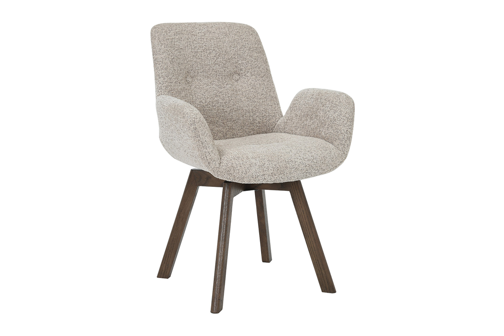 Krzesło obrotowe BALTIC 360° – Bouclé Tweed Soft taupe 48833