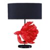 Lampa stołowa CROWNTAIL 65 cm – czerwony stelaż, czarny klosz 43171