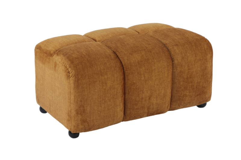 Podnóżek CLOUD 100 cm – velvet musztardowożółty 49025