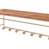 Wieszak ścienny HERITAGE 80 cm – drewno sosnowe, żelazo 44479