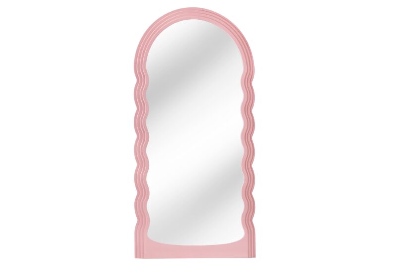 Lustro ścienne WAVE 160 cm – różowe 43159