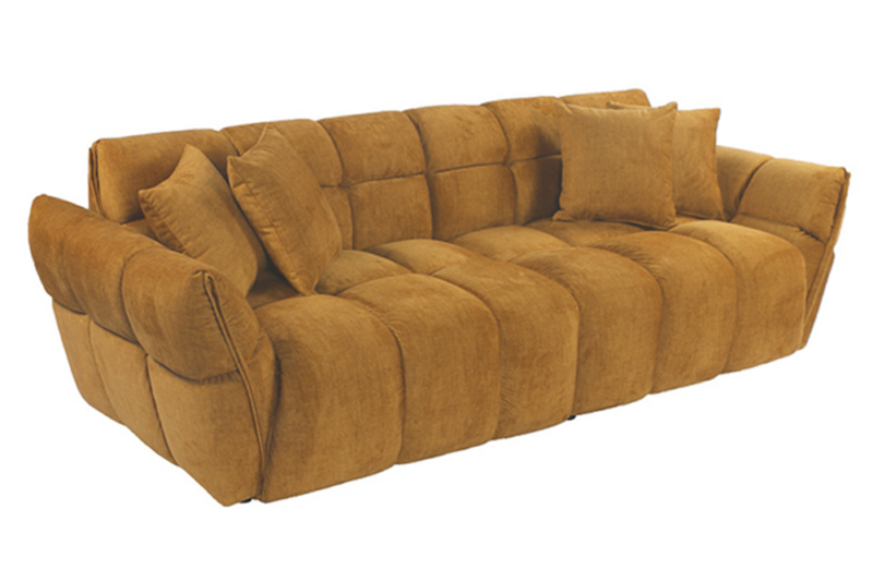 Sofa CLOUD 260 cm – 3-osobowa XXL, velvet musztardowożółta 49024