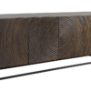 Komoda ZEN CIRCLE 160 cm – drewno mango 3D, ciemnobrązowa 49368