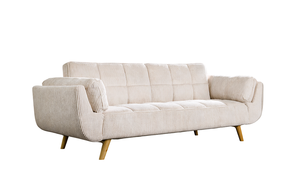 Sofa rozkładana BOUTIQUE 215 cm – 3-osobowa, sztruks beżowy 49249