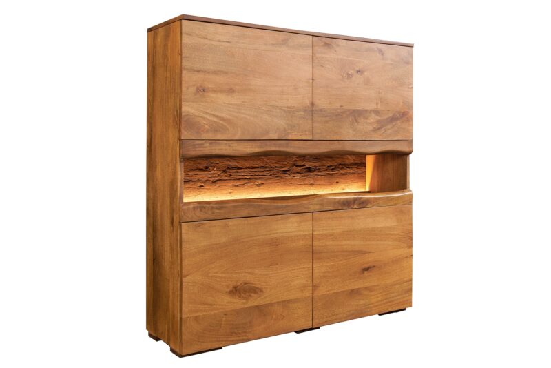 Wysoka komoda GRAND MANGO 120 cm – drewno mango brązowe 49213