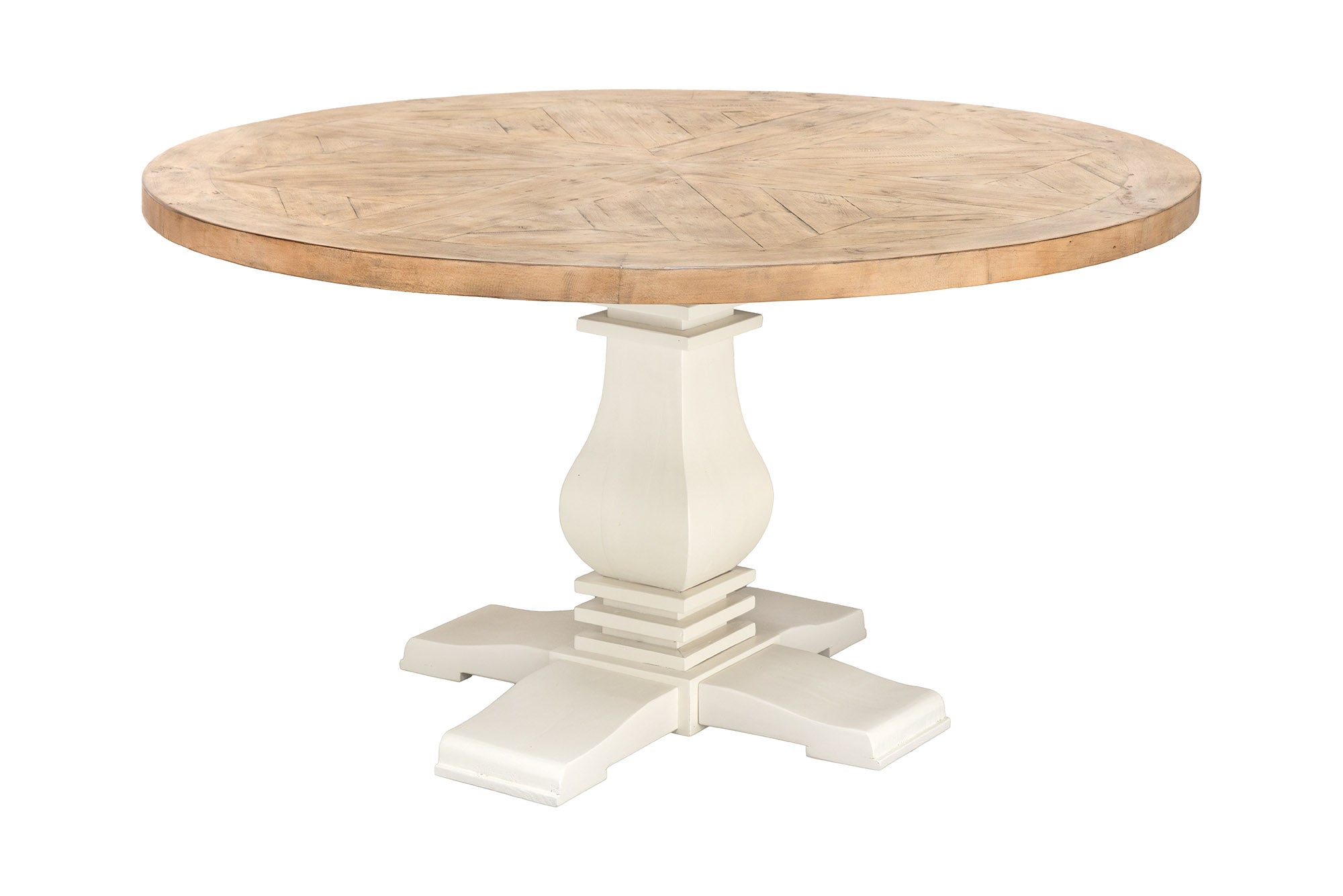 Stół jadalniany HAMPTONS 120 cm – okrągły, recyklingowane drewno sosnowe 48661