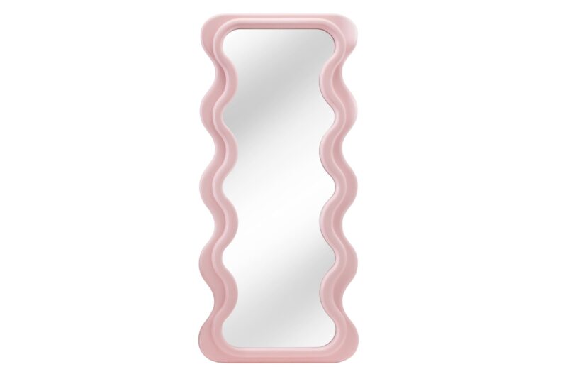 Lustro ścienne CURVY 160 cm – różowe 43162