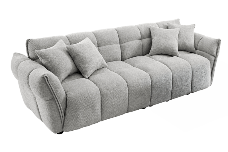Sofa CLOUD 260 cm – 3-osobowa XXL, Bouclé szara 44073