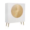 Highboard AURUM 120 cm – drewno mango, biało-złoty, front strukturalny 49593