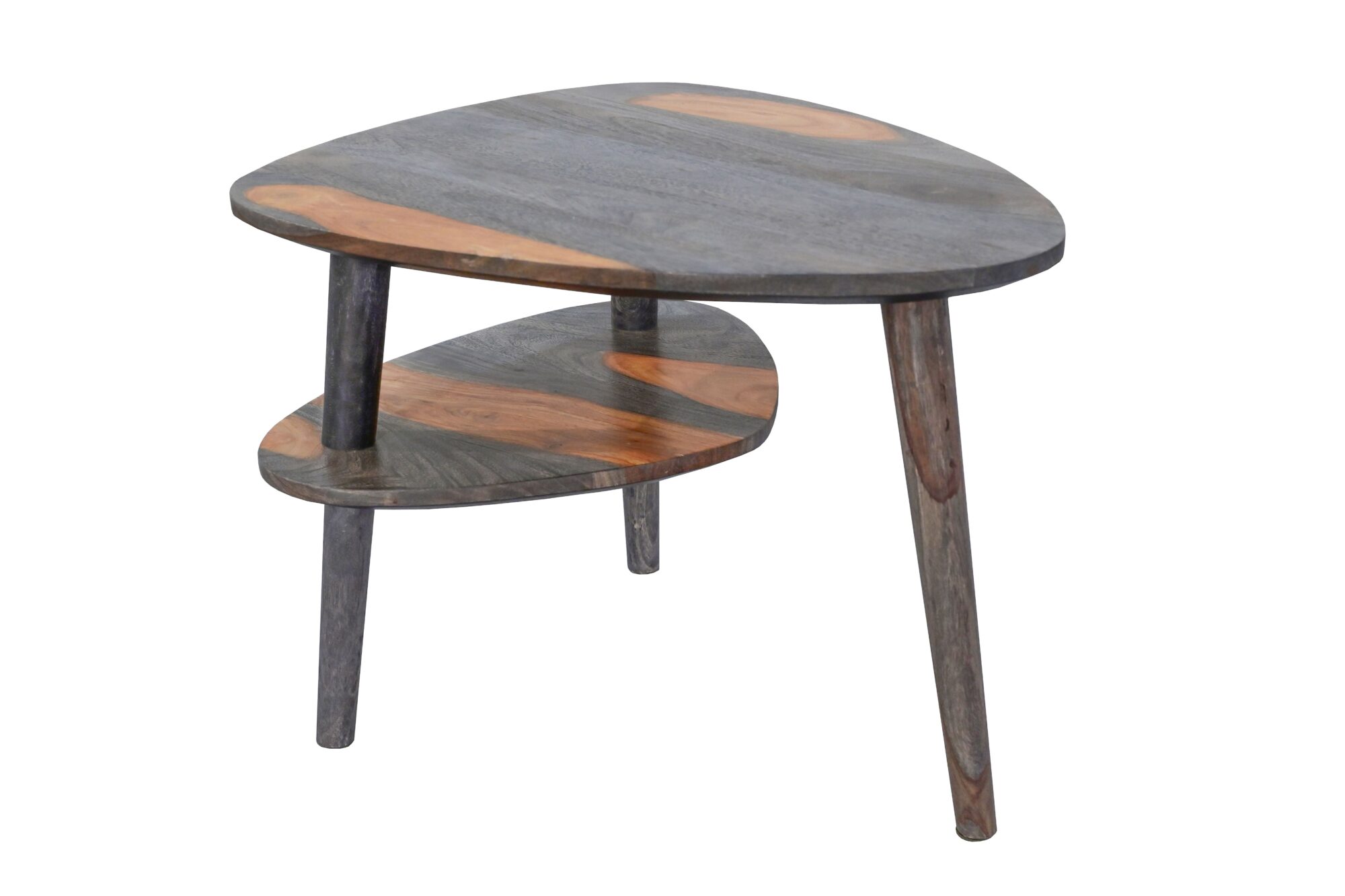 Stolik kawowy ORGANIC LIVING 55 cm – drewno sheesham Grey Smoke 48938