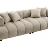 Sofa ADLON 255 cm – 3-osobowa XXL, Bouclé champagne greige 44074