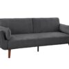 Sofa rozkładana DIVANI 220 cm – 3-osobowa, velvet szara 48984