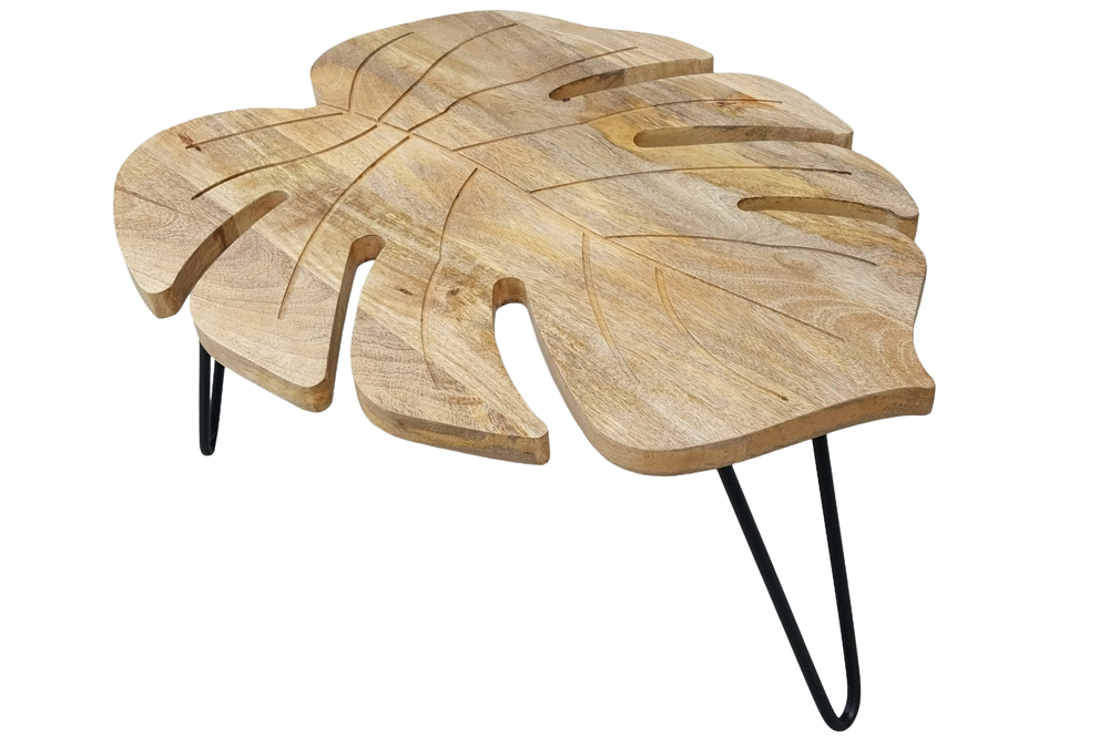 Stolik kawowy LEAF 75 cm – drewno mango naturalne 49346