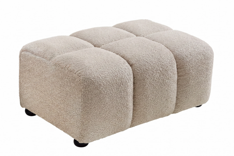 Podnóżek CLOUD 100 cm – Bouclé champagne greige 44174