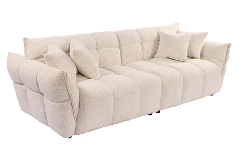 Sofa CLOUD 260 cm – 3-osobowa XXL, Bouclé Tweed beżowa 49012