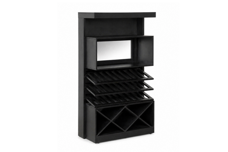 Barek SCORPION 160 cm z lustrem – drewno mango czarne 49370