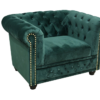 Fotel CHESTERFIELD – aksamit szmaragdowozielony 49285